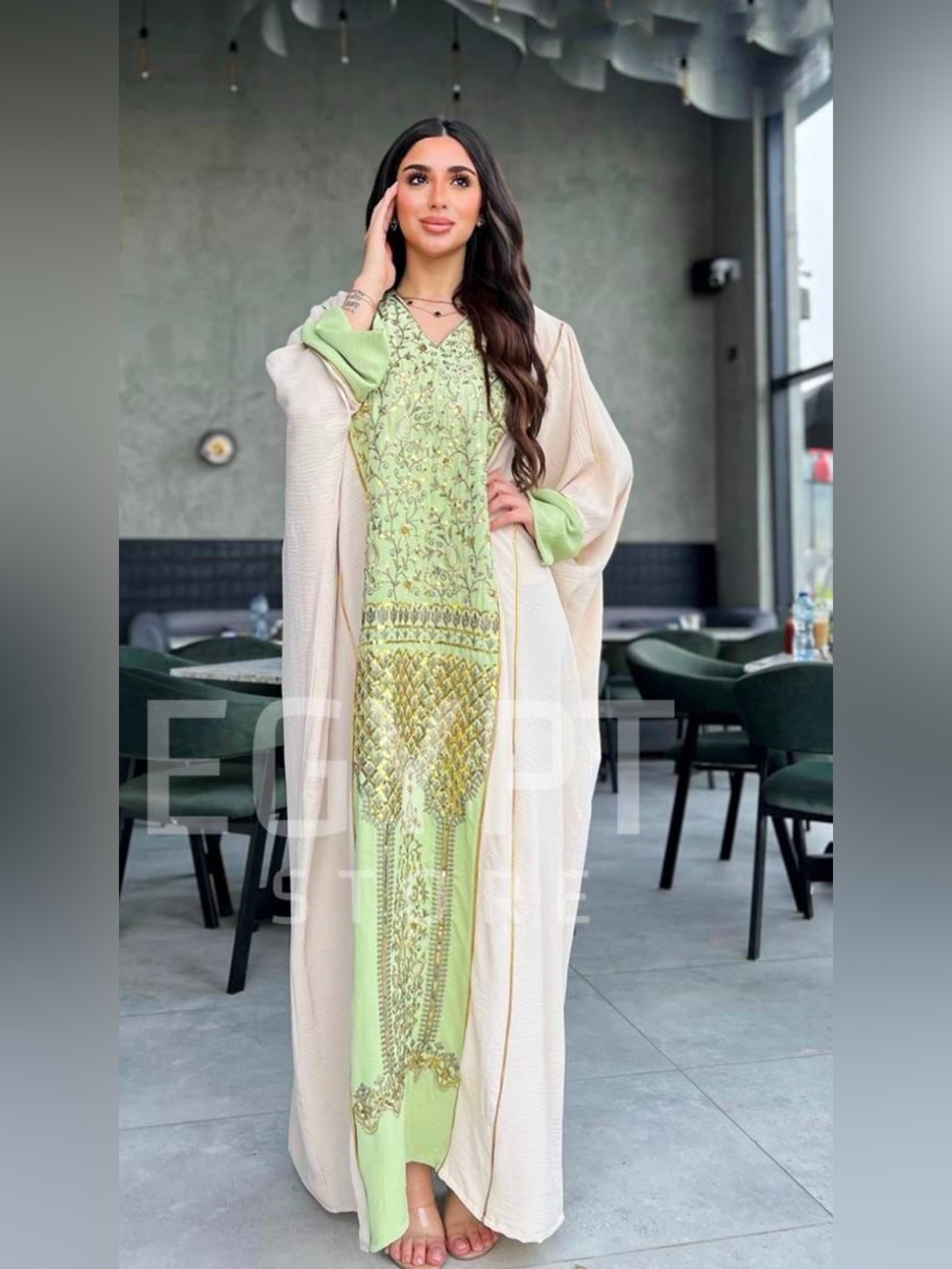 NWT 100% Cotton "Free Size" Boutique Piece – Made in Kuwait ✨kaftan